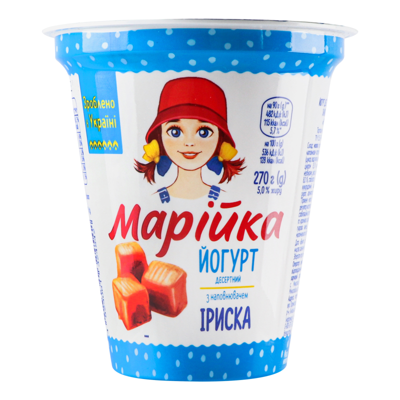 Йогурт 5% десертний з наповнювачем Іриска Марійка ст