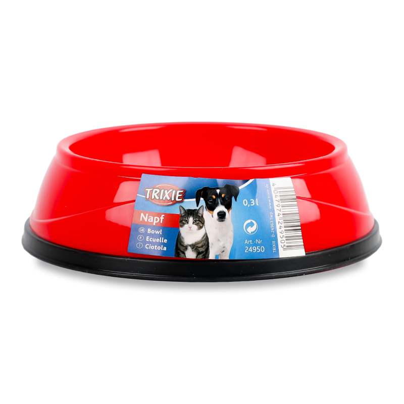 Миска д/собак 300мл пластик на гумовій основі 12см Тріксі