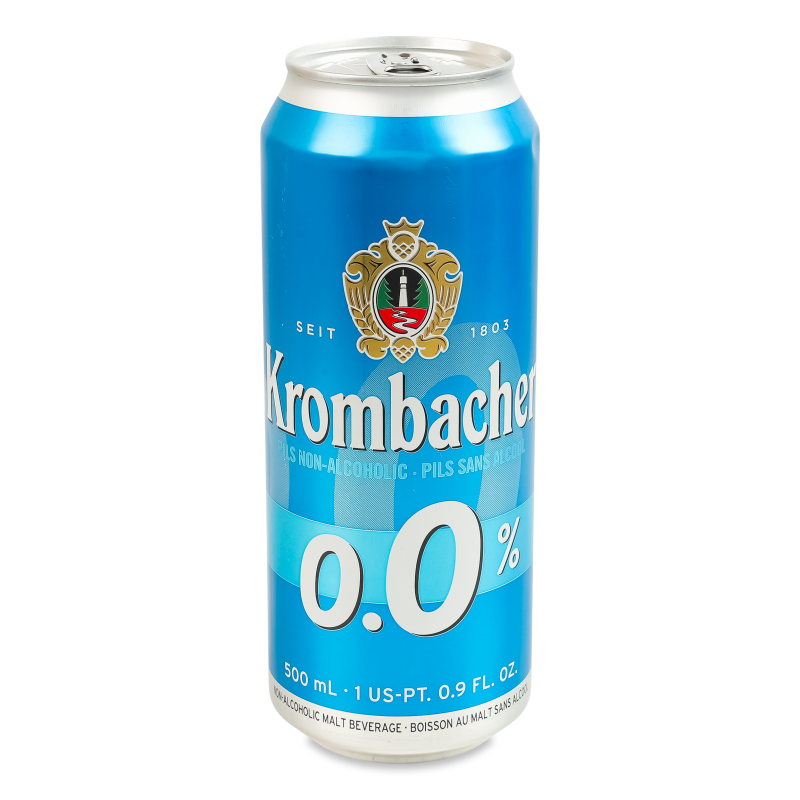 Пиво Пілс світле безалкогольне 0,5л ж/б Кромбахер