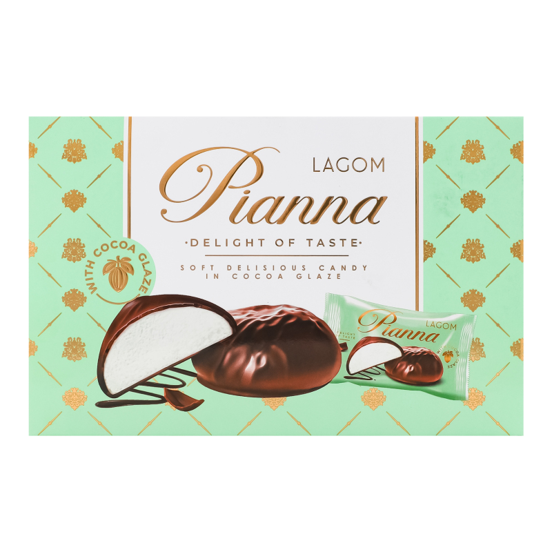 Цукерки глазуровані з ароматом пломбіру Pianna Lagom к/у