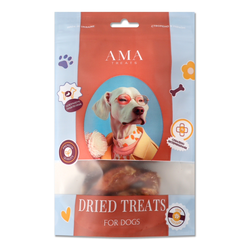 Ласощі д/собак П’ятаки свинячі 5шт AMA Treats