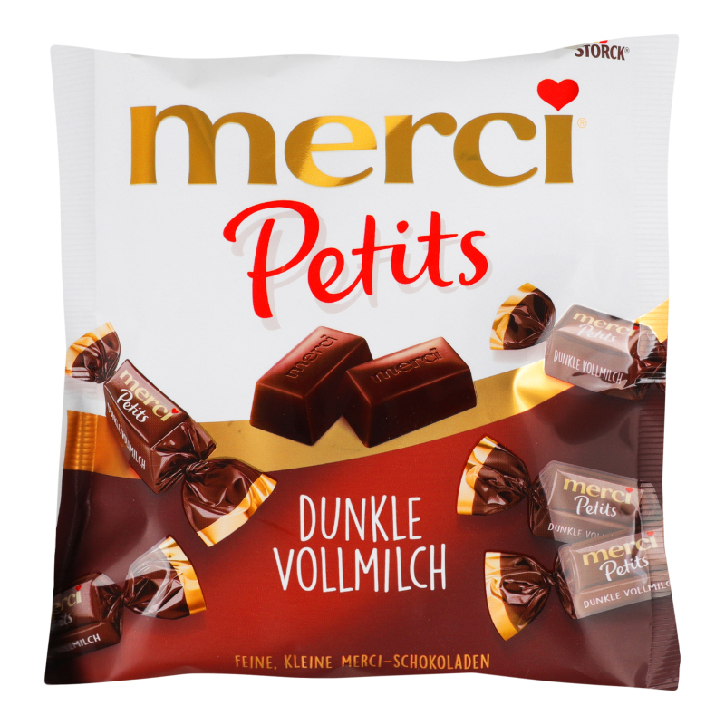 Цукерки Dark milk chocolate Petits Merci м/у