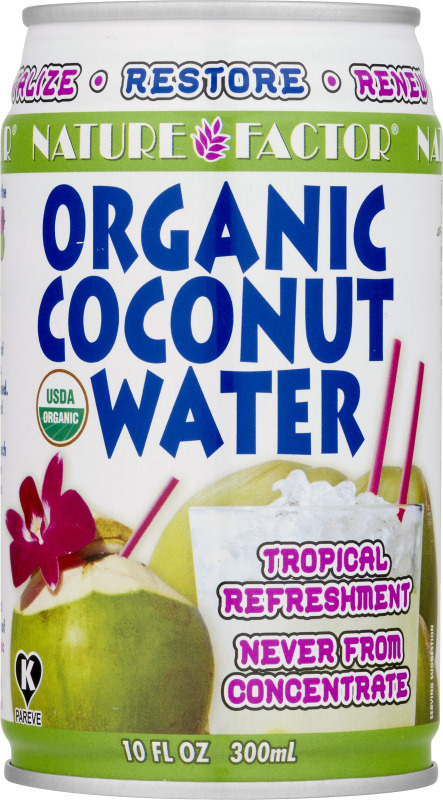 Nature Factor Organic Coconut Water (Pack of 12) - 10.1 Fl Oz.