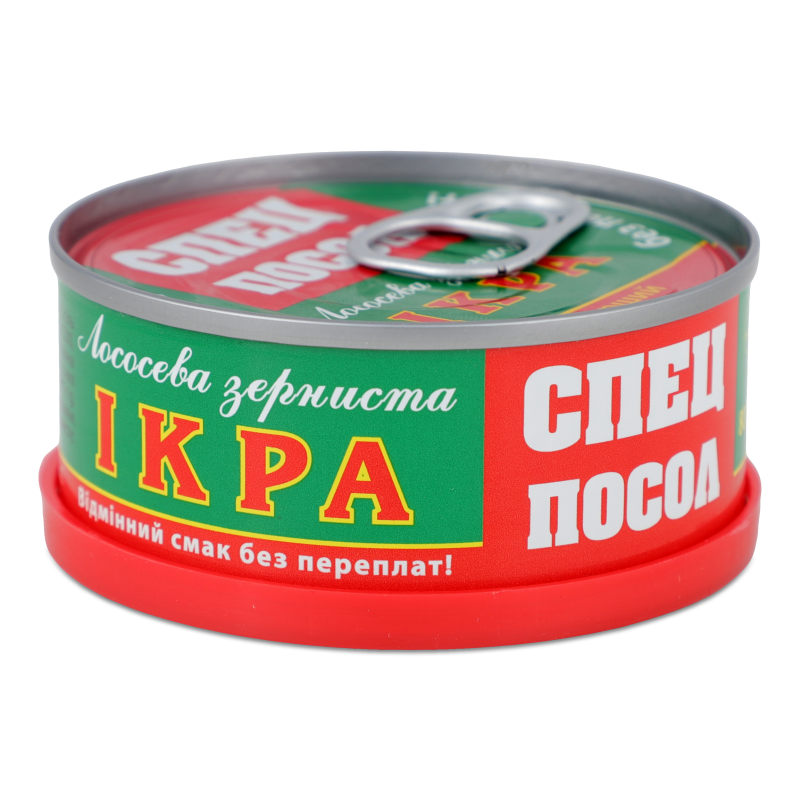 Ікра лососева зерниста 80г ж/б з ключем Спец посол