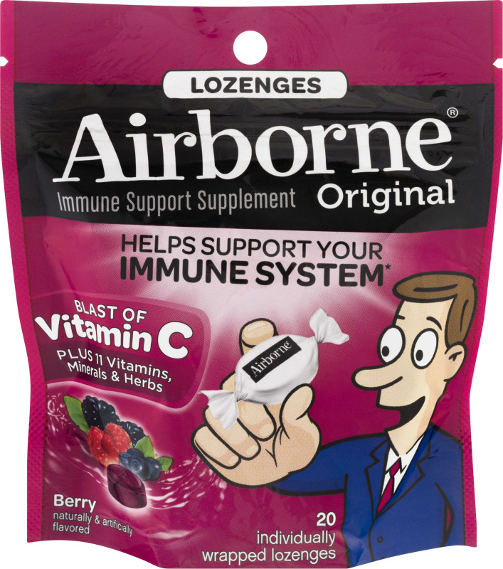 Airborne Immune Support Supplement With Vitamin C, Lozenges, 20 Count (647865185918)