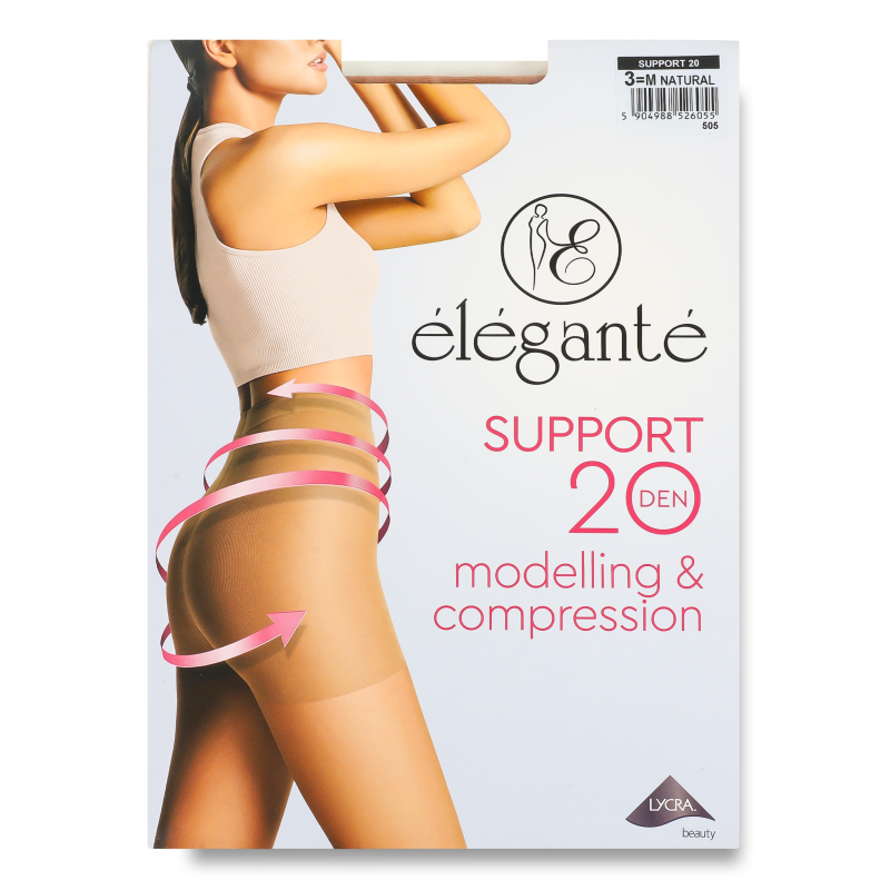 Колготи жіночі Support натурал 20ден р.3 Elegante