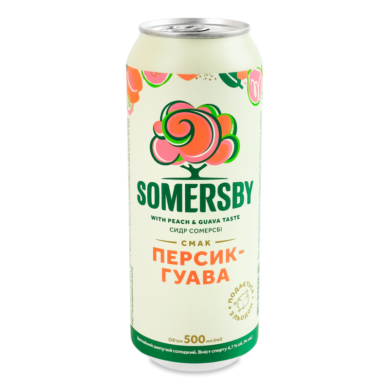 Сидр смак Персик-гуава 4,7% 0,5л ж/б Somersby