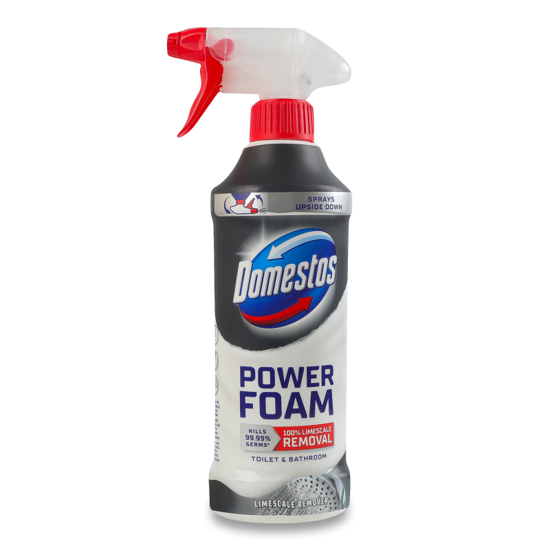 Спрей-піна д/чищення унітазу та ванної Power foam д/видалення нальоту 435мл Domestos