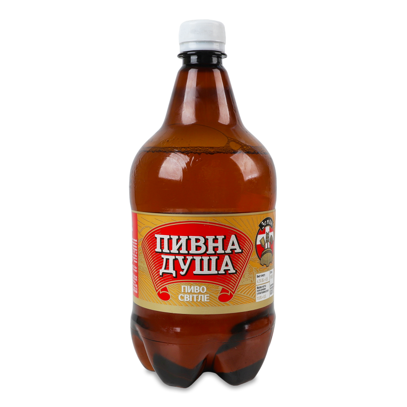 Пиво Пивна душа світле 4,2% 1л пет Zeman