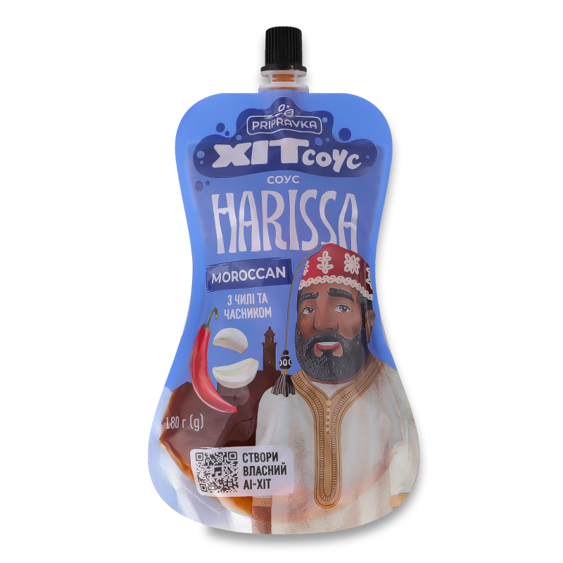 Cоус Harissa Moroccan з чилі та часником 180г д/п Pripravka