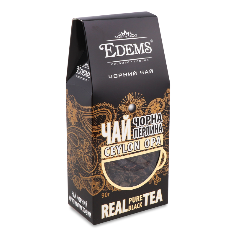 Чай Чорна перлина чорний крупнолистовий 90г Edems