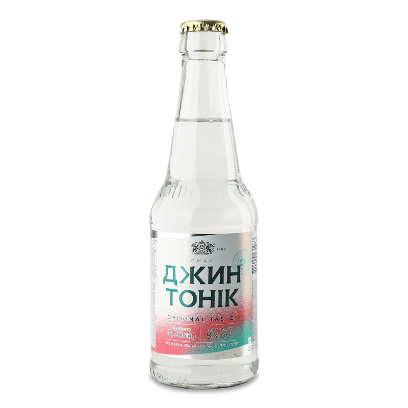 Напій слабоалкогольний Джин-тонік 8% 0,33л скло Оболонь