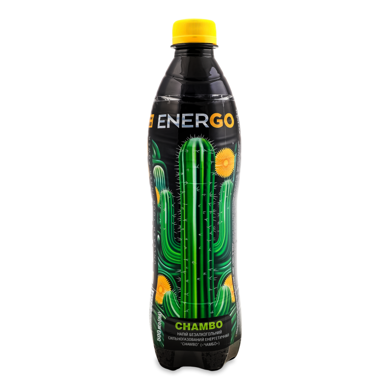 Напій енергетичний безалкогольний Chambo сильногазований 500мл пет EnerGo