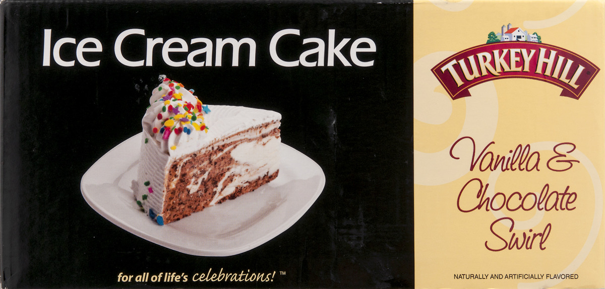 Turkey Hill Ice Cream Cake Vanilla & Chocolate Swirl Turkey Hill
