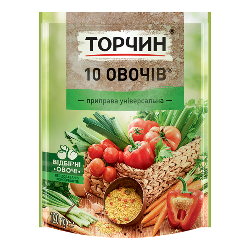 Приправа универсальная 10 овощей Торчин д/п 120г Торчин(8585002442215 ...