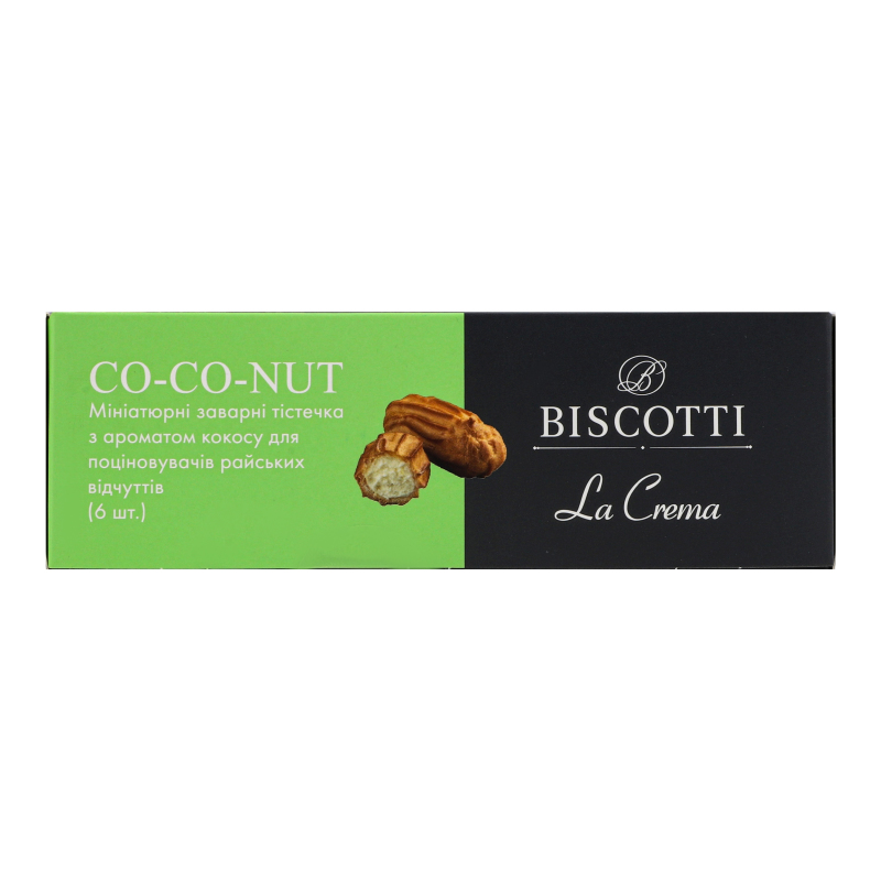 Тістечко заварне Co-co-nut La crema Biscotti к/у 0.15кг Biscotti