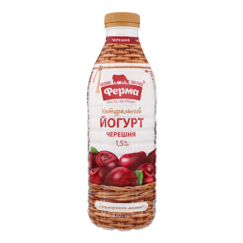 Йогурт 1.5% Черешня Ферма п/пл