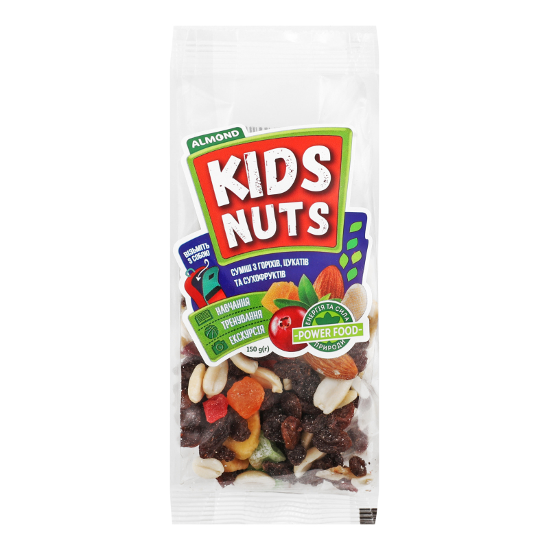 Суміш з горіхів цукатів та сухофруктів Kids Nuts Almond м/у