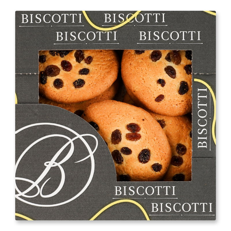 Печиво пісочно-відсадне Американське з родзинками 215г Biscotti