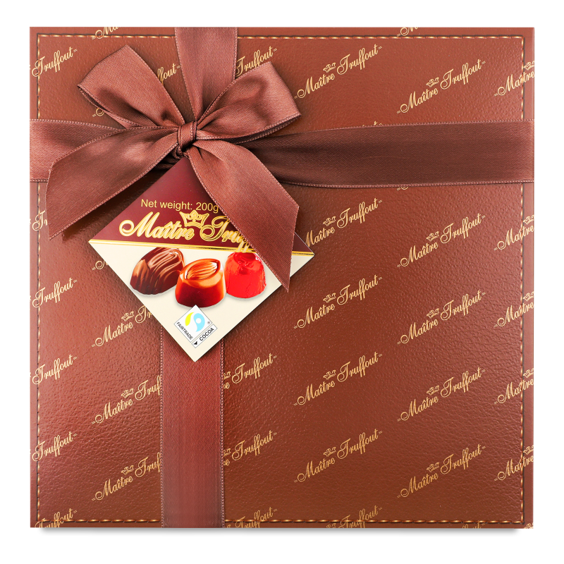 Цукерки Бельгійське праліне асорті з темний шоколадом 200г Метр Трюффо