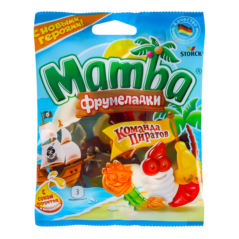 Мармелад жевательный Команда Пиратов Фрумеладки Mamba м/у 70г Mamba ...