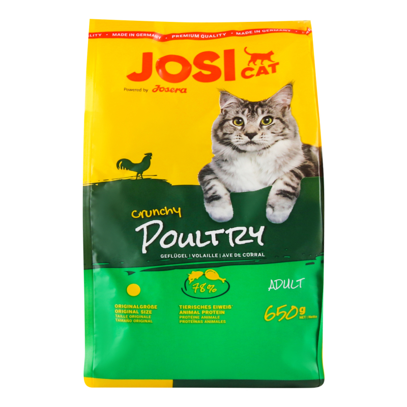 Корм сухой для взрослых котов Poultry Crunchy JosiCat м/у 650г JosiCat ...