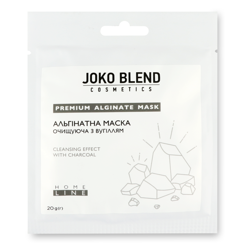 Маска д/обличчя альгінатна очищуюча з вугіллям 20г Джоко Бленд