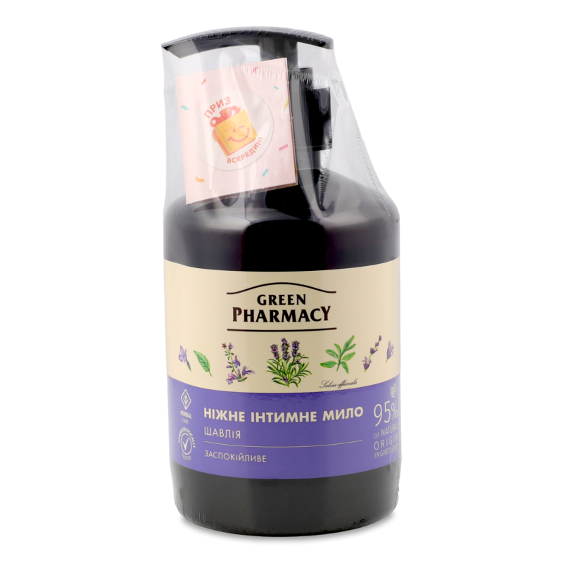 Мило рідке д/інтимного догляду Шавлія 370мл Зелена аптека