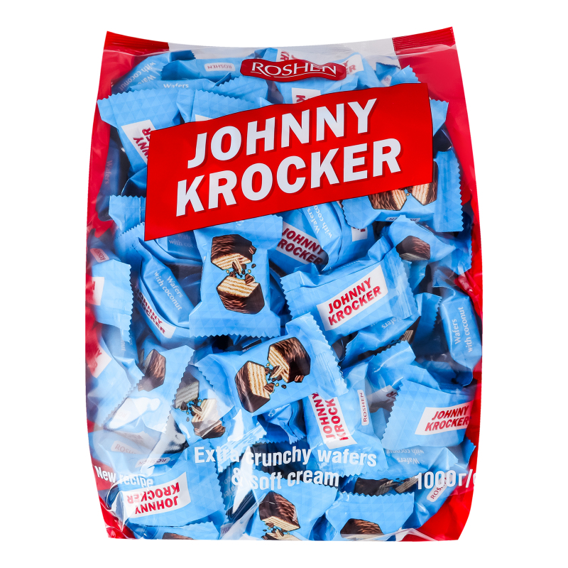 Вафлі з начинкою з кокосом Johnny Krocker Roshen кг
