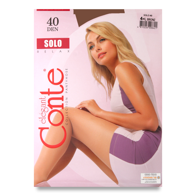Колготи жіночі Соло бронз 40ден р.4 Конте елегант