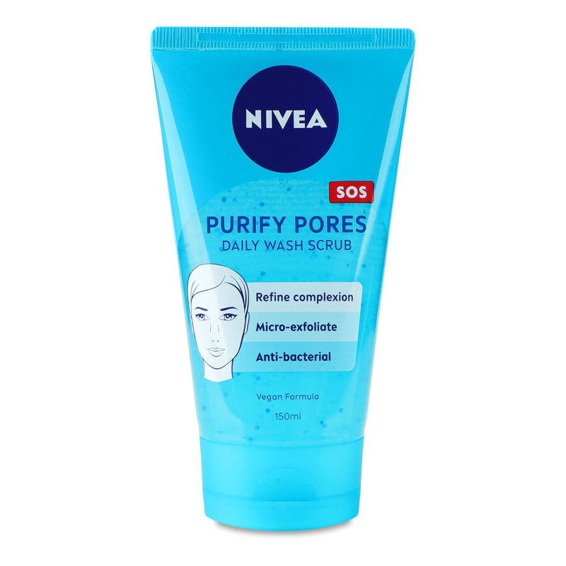 Гель-скраб д/вмивання SOS Purify Pores 150мл Nivea