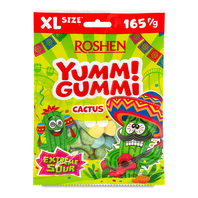 Цукерки желейні Yummi Gummi Cactus 165г Roshen