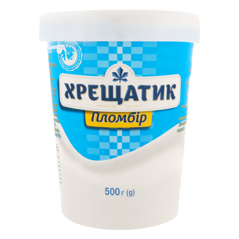Морозиво 15% Пломбір Хрещатик відро 500г Хрещатик(4823009203571 ...