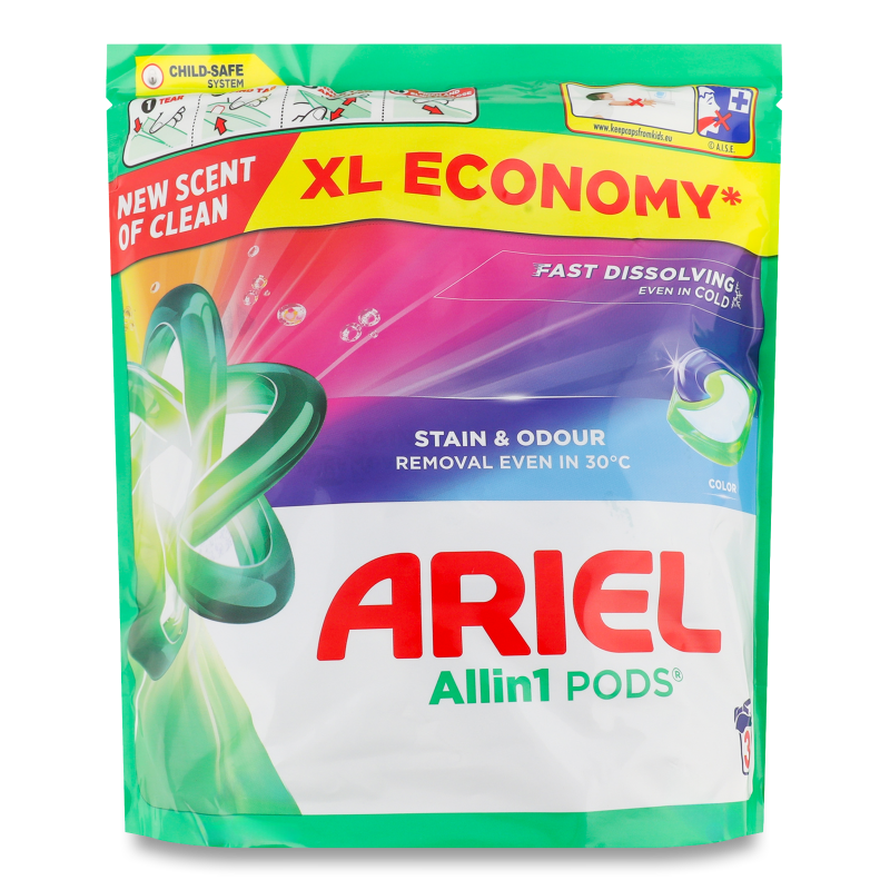 Засіб миючий синтетичний Color Все в 1 38*18,2г капсули Ariel