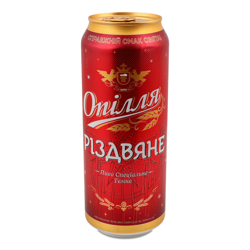 Пиво спеціальне Різдвяне темне 4,8% 0,5л ж/б Опілля