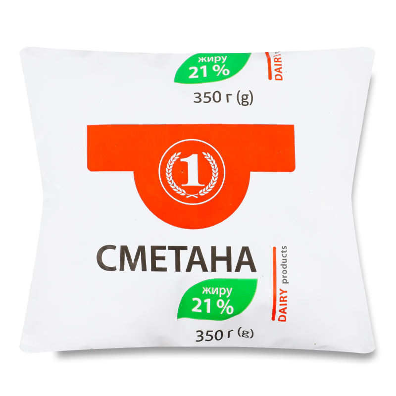 Сметана 21% 350г п/е ТМ “1”