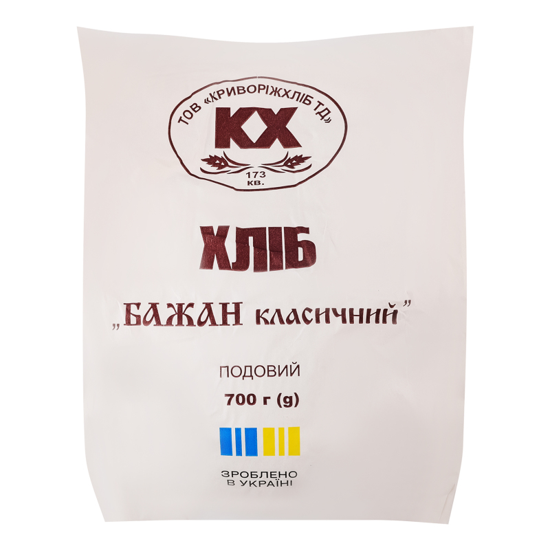Хліб подовий Бажан класичний Формула смаку м/у