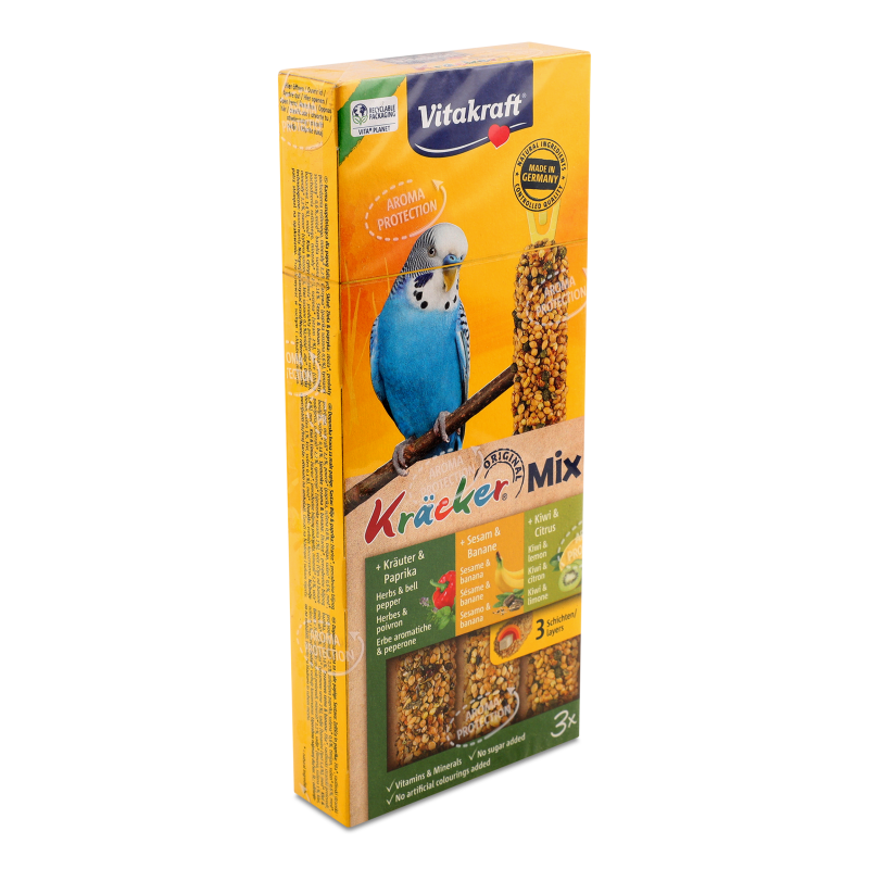 Ласощі д/папуг Mix з інжиром бананом та ківі 90г Vitakraft