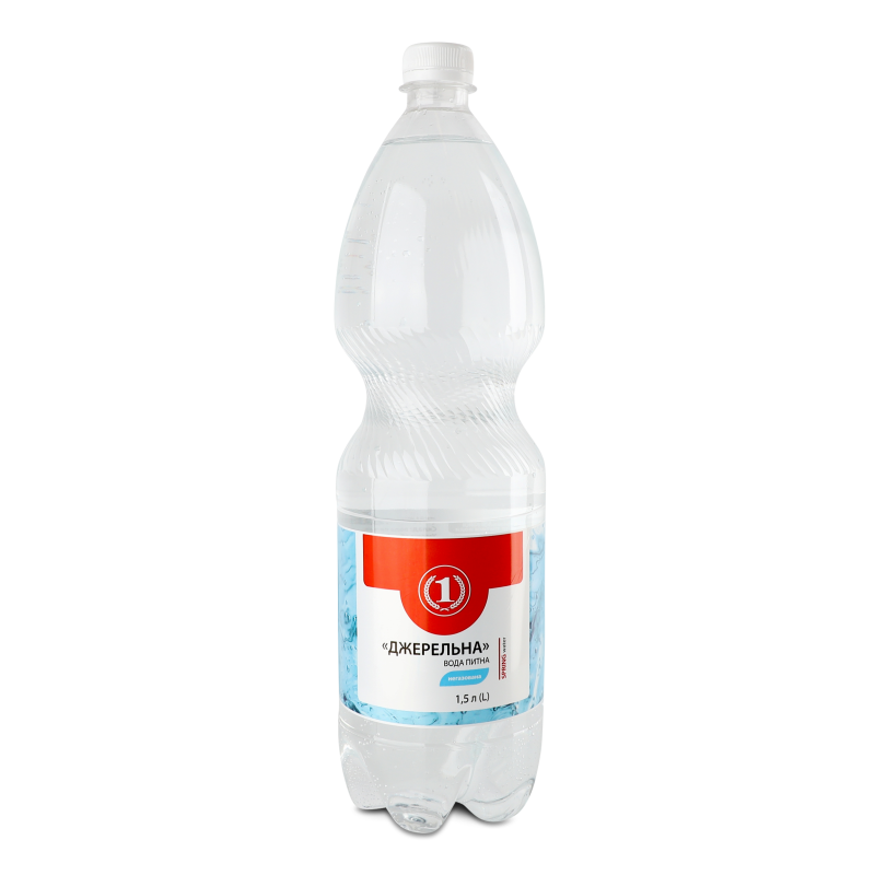 Вода питна Джерельна негазована 1,5л ТМ “1”