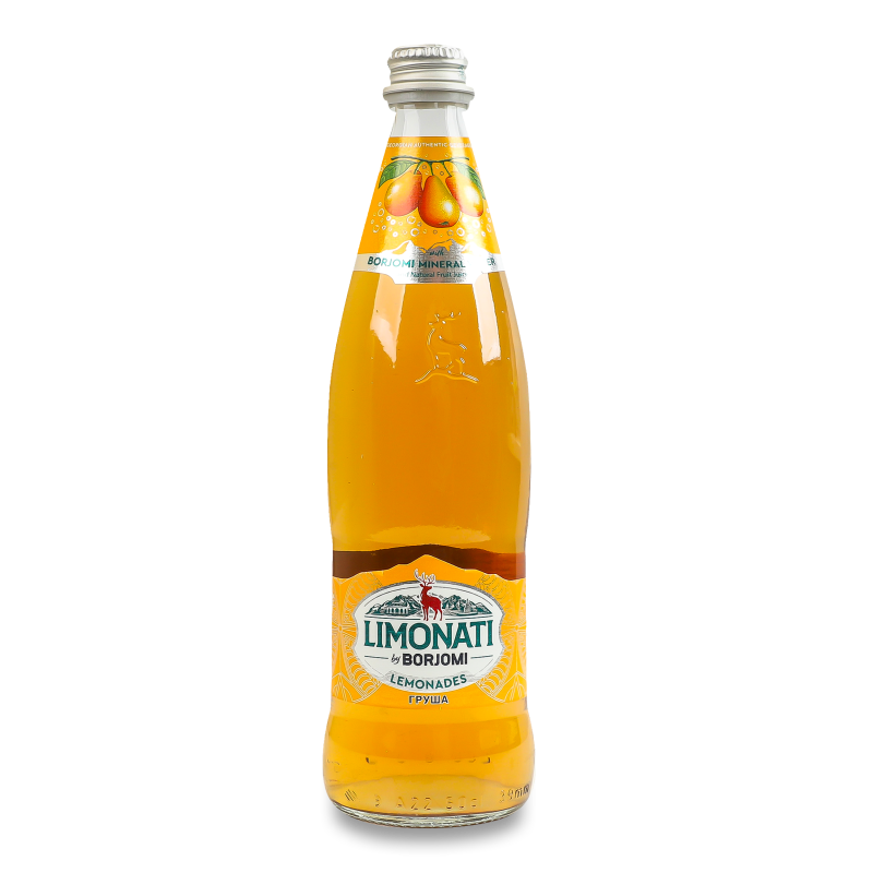 Напій безалкогольний Limonati Груша соковий сильногазований 500мл скло Borjomi