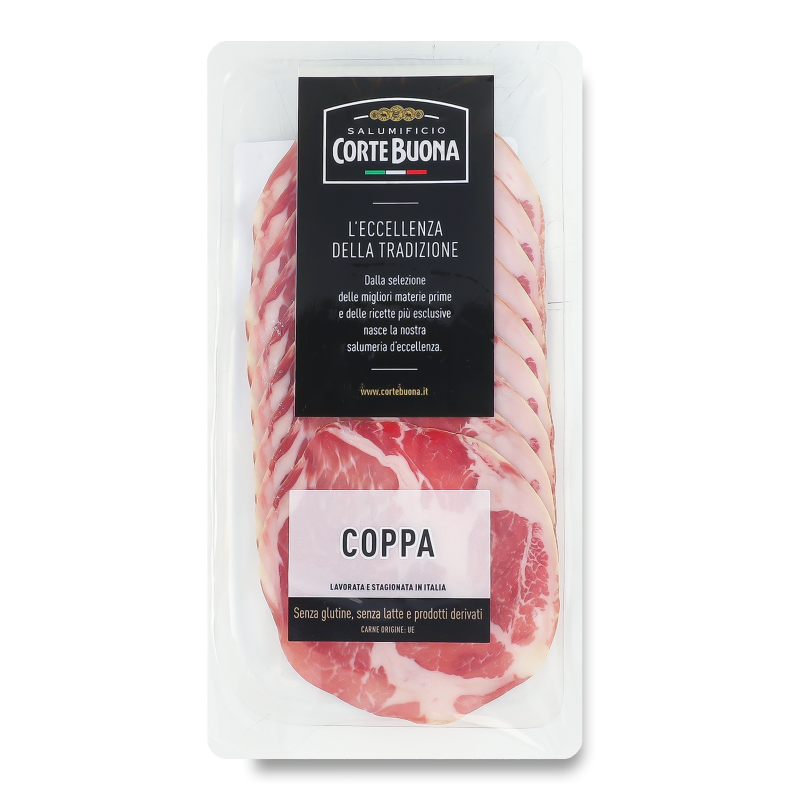 Шинка Коппа с/в нарізка 80г газ/уп Corte Buona