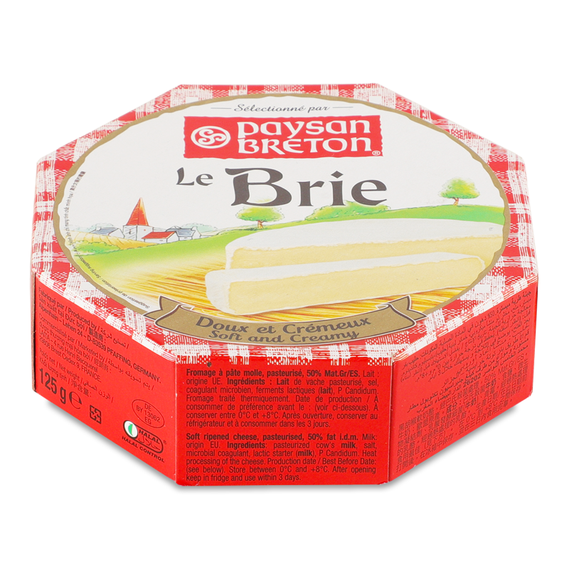 Сир м”який Брі 50% 125г Пайсан Бретон