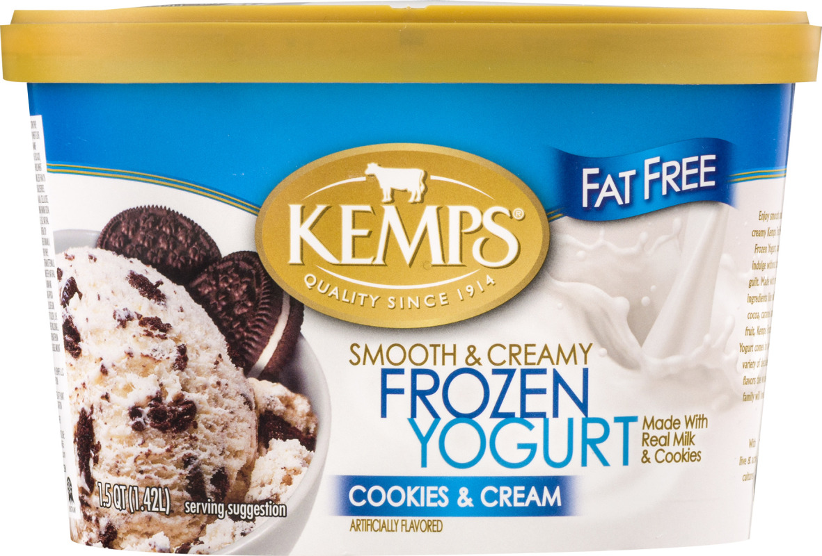 Kemps Smooth & Creamy Frozen Yogurt Cookies & Cream Kemps(41483022783