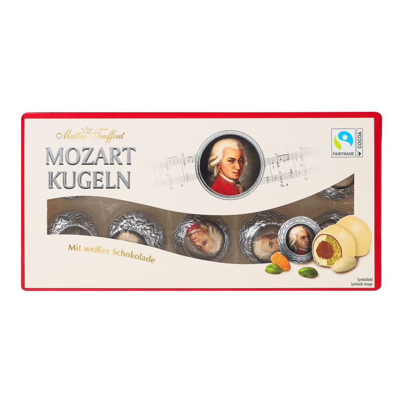 Цукерки з марципаном білий шоколад Mozartkugeln Maitre Truffout к/у