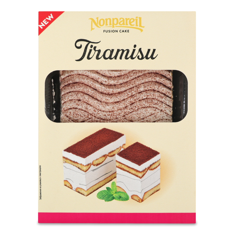 Торт Тірамісу 0,7кг коробка Nonpareil