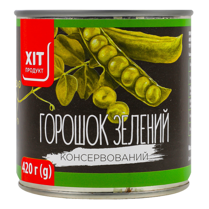 Горошок зелений Хіт продукт в/с з/б