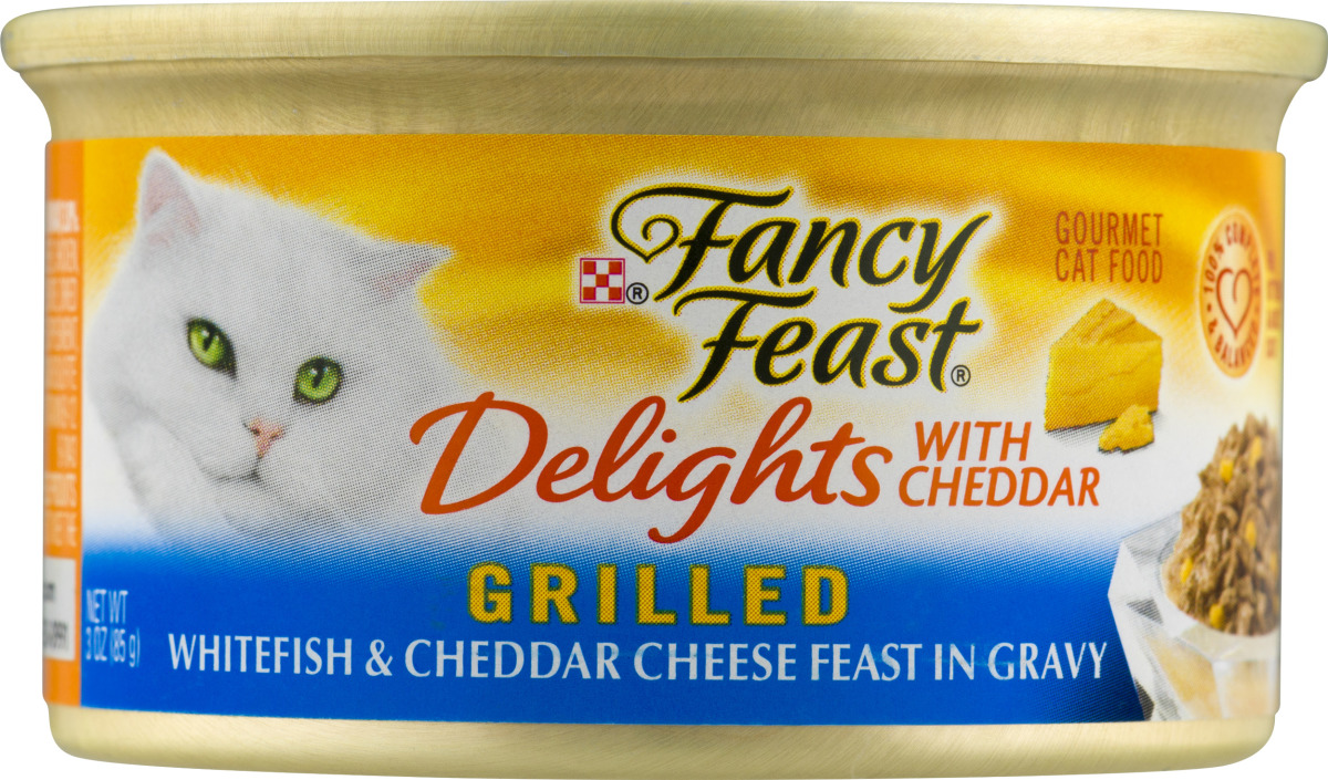 Fancy Feast Delights Grilled Gourmet Cat Food Whitefish & Cheddar