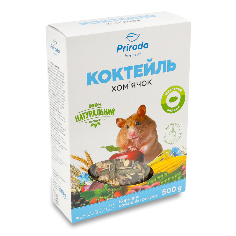 Корм д/гризунів Коктейль Хом”ячок 500г Природа