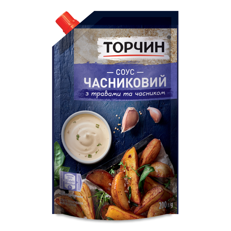 Соус Часниковий з італійськими травами 200г д/п Торчин