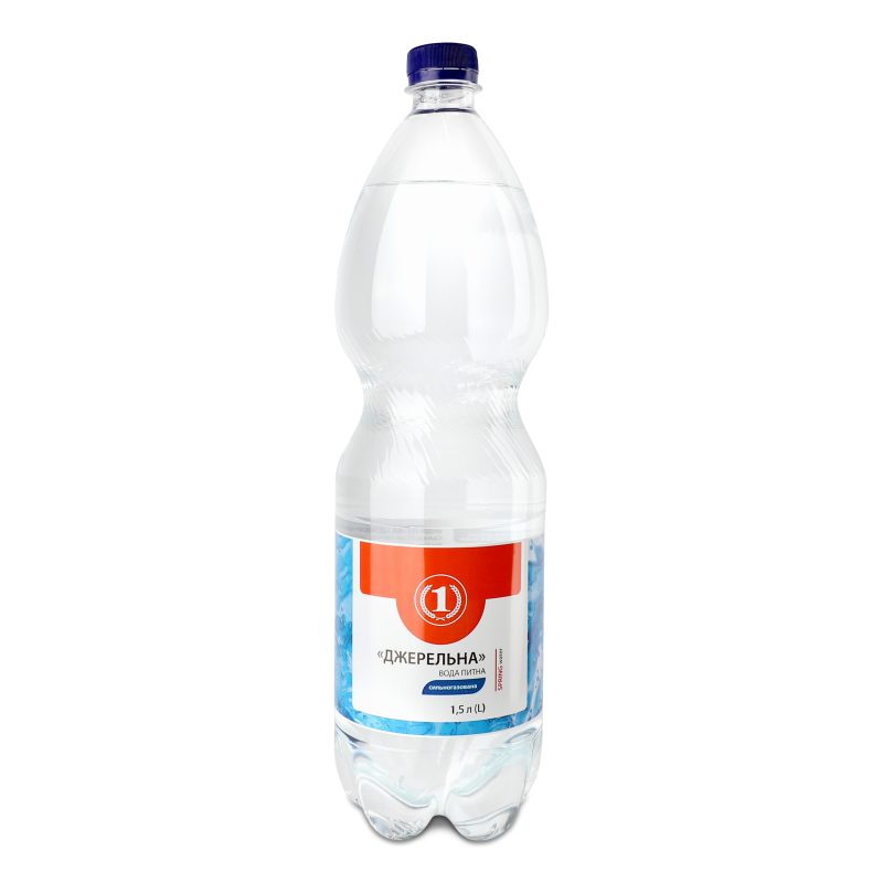 Вода питна Джерельна сильногазована 1,5л ТМ “1”